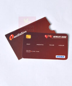 atm card style wedding invitation card plus cover