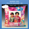 Barbie Girl Pillow Square