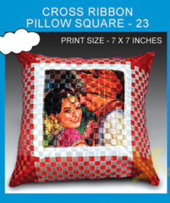 Cross Ribbon Pillow Square shape