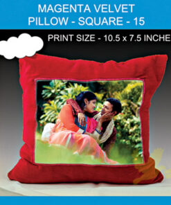 Magenta Velvet Pillow Square type