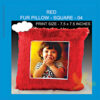 Red Fur pillow square