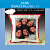 Satin square pillow