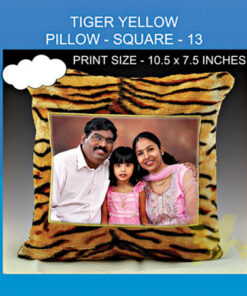Tiger Yellow Pillow Square