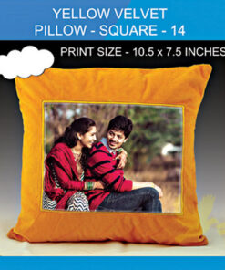 Yellow Velvet Pillow