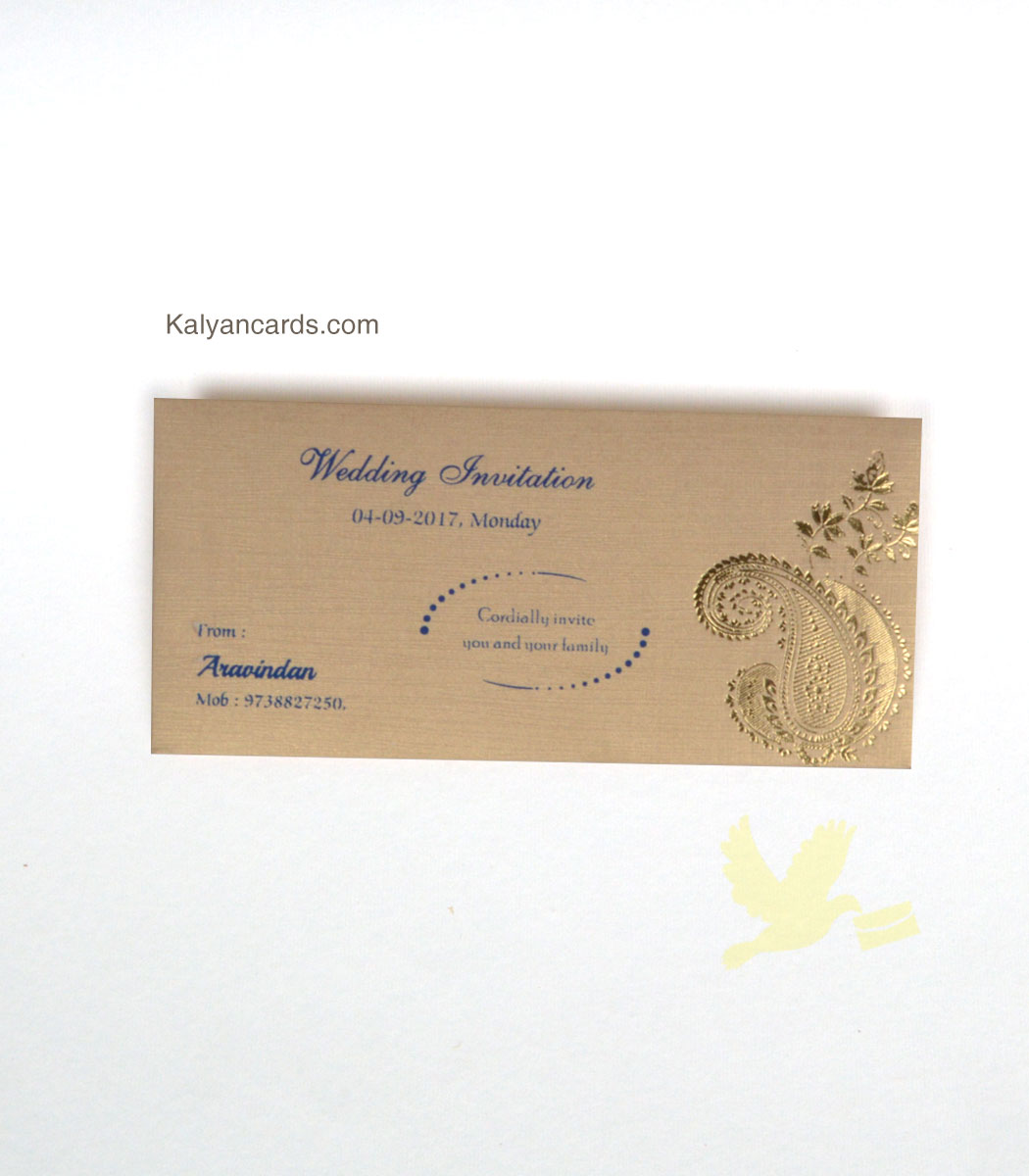 Personal invitation cards Cream blue in Tirupur