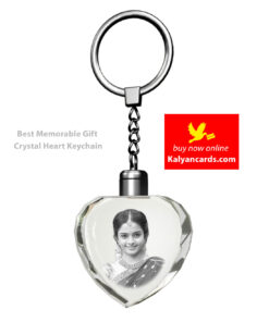 2d Crystal Key chain custom heart shape