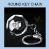 2d-crystal key chain round