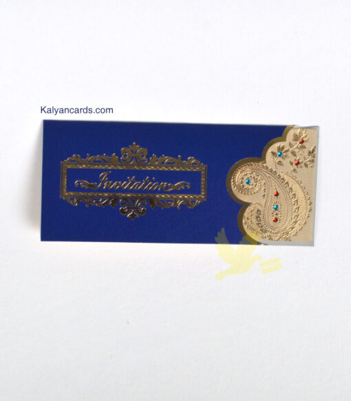 Blue invitation cards cover page