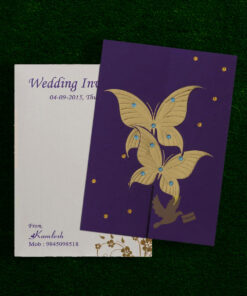 purple butterfly wedding invitations