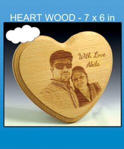 laser engraved heart wooden photos frames