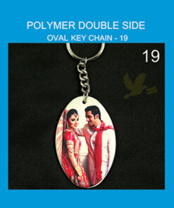 Polymer Double Side Oval Key chains