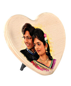 wooden photo on direct print heart shape color photo framewood
