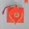 Red Shading Leaf Type Wedding Card in bangalore leaf cards