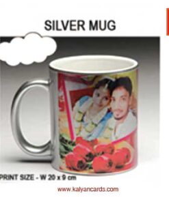 silver mug inner white color mug print online