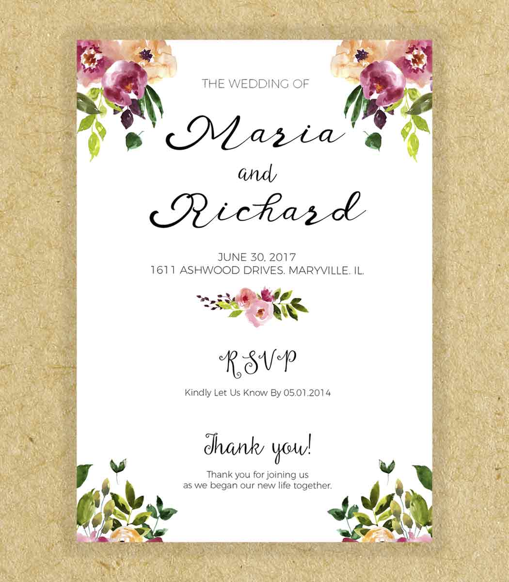 Wedding Invitation Card Description