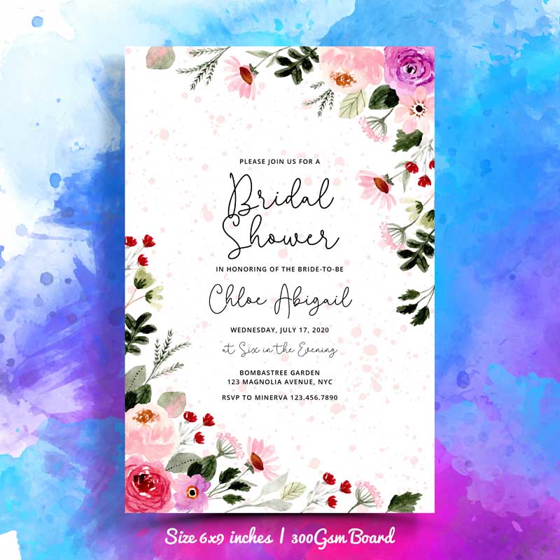 Wedding Invitation Cards One page print low price