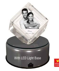Crystal 3D Photo Engraving with led light