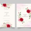e inviation cards wedding invitation with watercolor pink white red roses