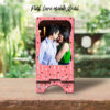 Pink Love mobile stand with your photos printing online