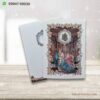 Royal Wedding Invitation Card with Bride and Groom illustration